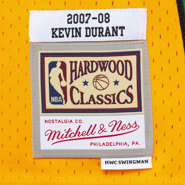 Kevin Durant Seattle SuperSonics 2007-08 Gold Alternate Swingman Jersey 5 Kevin Durant Seattle SuperSonics 2007-08 Gold Alternate Swingman Jersey