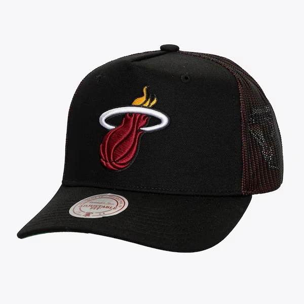 Miami Heat Black Tremor Trucker Adjustable Hat
