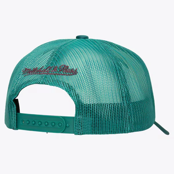 Anaheim Ducks Cream/Teal Vintage Block Trucker Adjustable Hat 3 Anaheim Ducks Cream/Teal Vintage Block Trucker Adjustable Hat