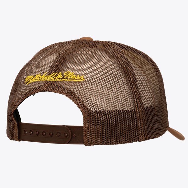 Boston Bruins Cream/Brown Vintage Block Trucker Adjustable Hat