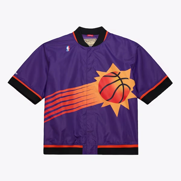 Phoenix Suns 1995-96 Purple Authentic Full-Snap Warm-Up Shirt