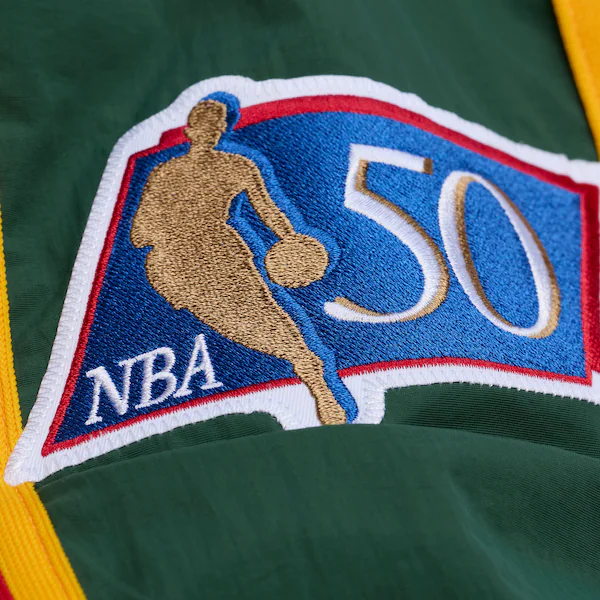 Seattle SuperSonics 1995-96 White Authentic Full-Snap Warm-Up Jacket 6 Seattle SuperSonics 1995-96 White Authentic Full-Snap Warm-Up Jacket