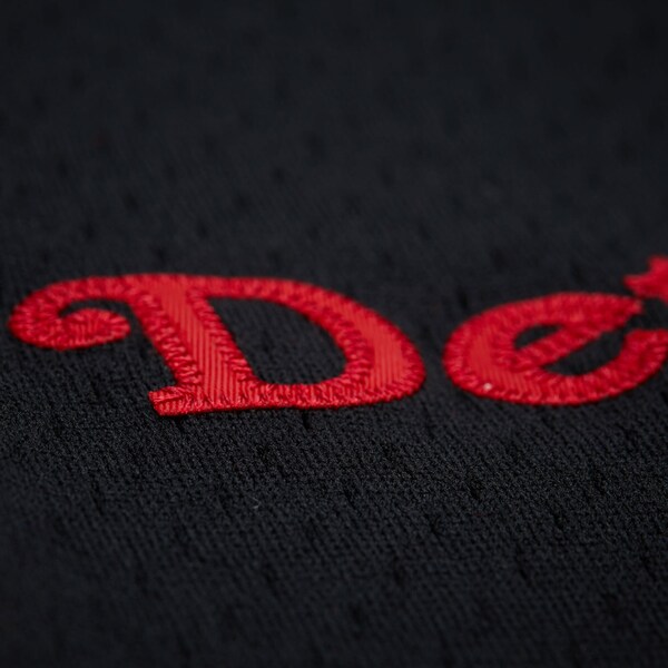 Detroit Red Wings Black On The Clock Full-Button Fashion Jersey