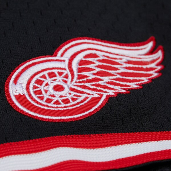 Detroit Red Wings Black On The Clock Full-Button Fashion Jersey