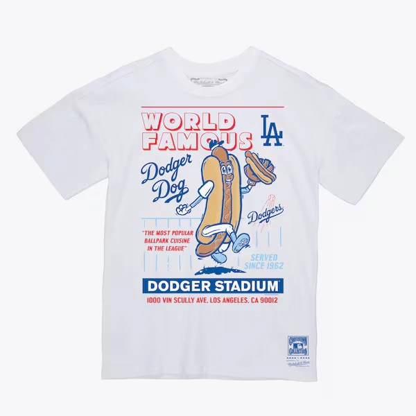 Los Angeles Dodgers White Dodger Dog T-Shirt