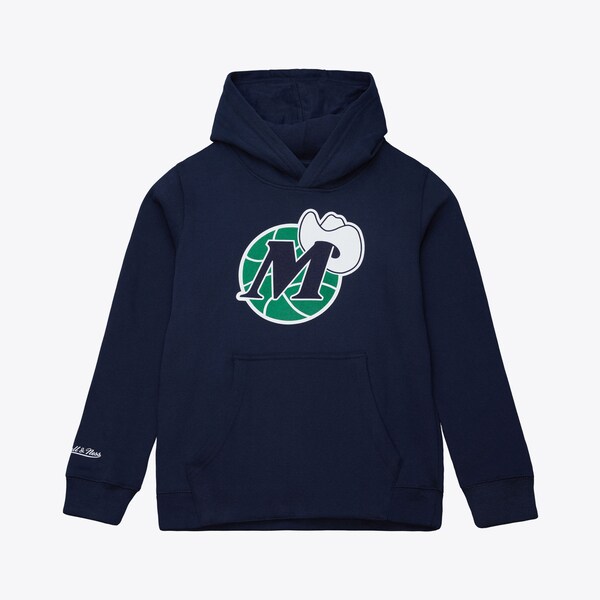 Youth Dallas Mavericks Navy Retro Logo Pullover Hoodie