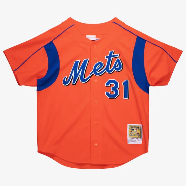 Mike Piazza New York Mets Orange 2004 Authentic Batting Practice Player Jersey