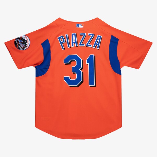 Mike Piazza New York Mets Orange 2004 Authentic Batting Practice Player Jersey 3 Mike Piazza New York Mets Orange 2004 Authentic Batting Practice Player Jersey