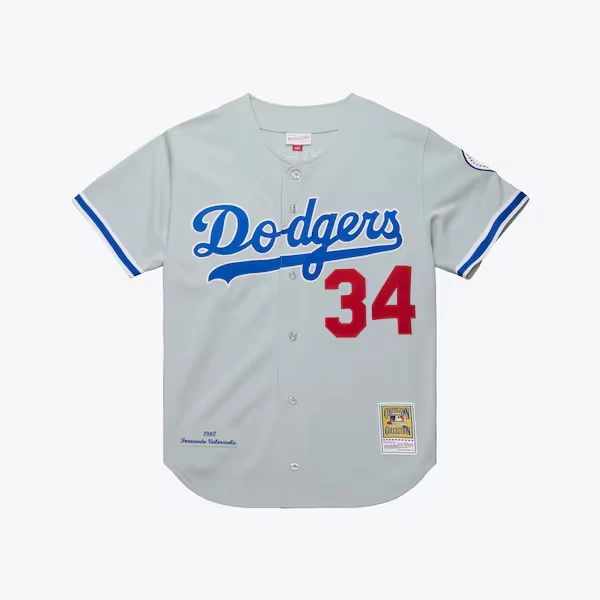 Fernando Valenzuela Los Angeles Dodgers 1980 MLB All-Star Game Gray Road Authentic Jersey