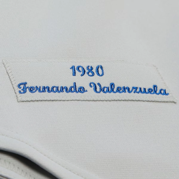 Fernando Valenzuela Los Angeles Dodgers 1980 MLB All-Star Game Gray Road Authentic Jersey 4 Fernando Valenzuela Los Angeles Dodgers 1980 MLB All-Star Game Gray Road Authentic Jersey