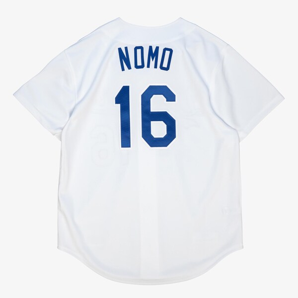 Hideo Nomo Los Angeles Dodgers 1997 White Authentic Player Jersey 3 Hideo Nomo Los Angeles Dodgers 1997 White Authentic Player Jersey