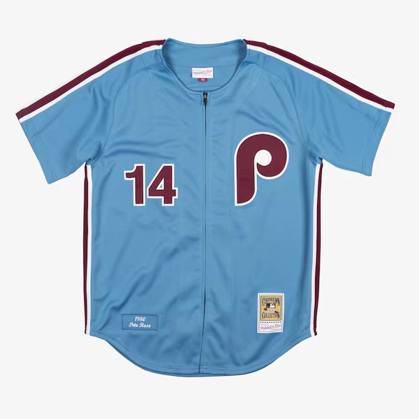 Pete Rose Philadelphia Phillies 1980 Light Blue Authentic Player Jersey