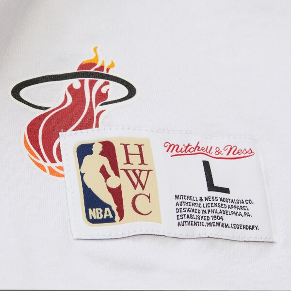 Miami Heat White Hardwood Classics Team Origins Premium T-Shirt 5 Miami Heat White Hardwood Classics Team Origins Premium T-Shirt