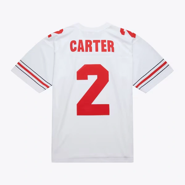 Cris Carter Ohio State Buckeyes 1986 White Legacy Jersey 3 Cris Carter Ohio State Buckeyes 1986 White Legacy Jersey