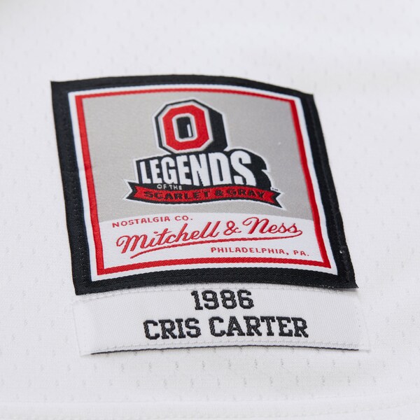 Cris Carter Ohio State Buckeyes 1986 White Legacy Jersey 7 Cris Carter Ohio State Buckeyes 1986 White Legacy Jersey