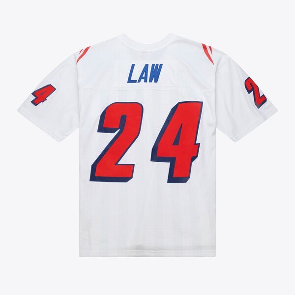 Ty Law New England Patriots 1995 White Legacy Player Jersey 3 Ty Law New England Patriots 1995 White Legacy Player Jersey