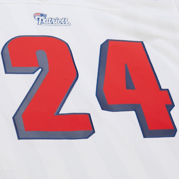 Ty Law New England Patriots 1995 White Legacy Player Jersey 4 Ty Law New England Patriots 1995 White Legacy Player Jersey