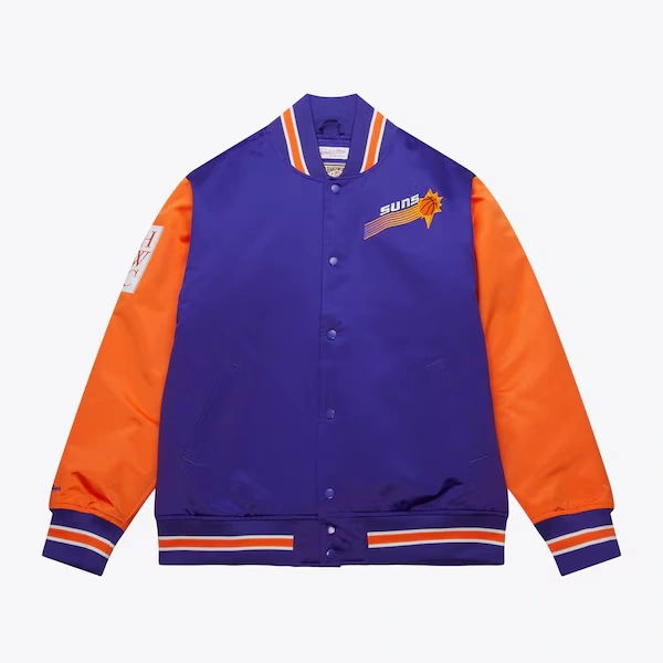 Phoenix Suns Purple Primetime Vintage Satin Full-Snap Jacket