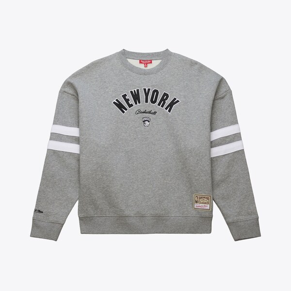 Women's New York Knicks Heather Gray Logo Lightweight Pullover Sweatshirt