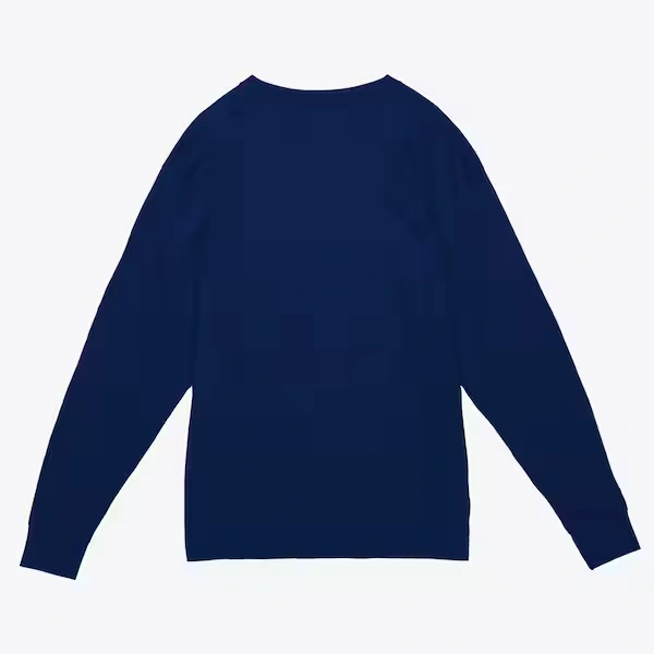 Georgetown Hoyas Navy Arched Logo Lockup Slub Long Sleeve T-Shirt