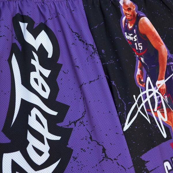 Vince Carter Toronto Raptors Purple Player Burst Shorts
