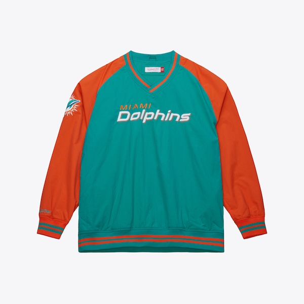 Miami Dolphins Aqua Current Nylon Pullover