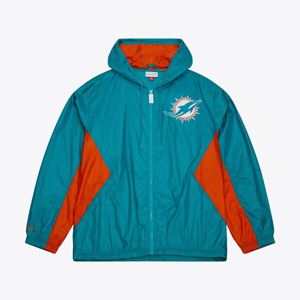 Miami Dolphins Aqua Playmaker Full-Zip Windbreaker Jacket