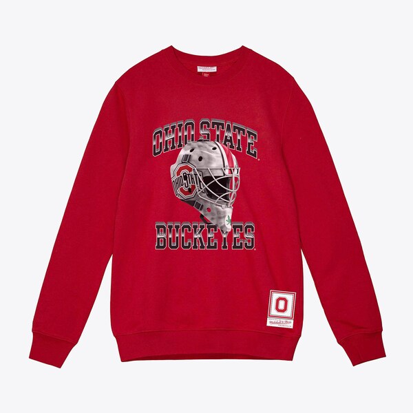 Ohio State Buckeyes Scarlet Goalie Mask Pullover Sweatshirt