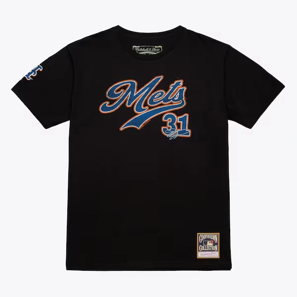 Mike Piazza New York Mets Black Name & Number T-Shirt