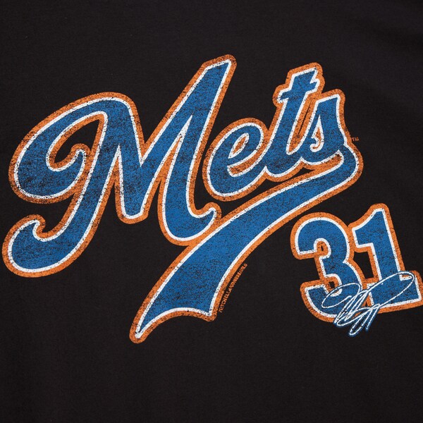 Mike Piazza New York Mets Black Name & Number T-Shirt 4 Mike Piazza New York Mets Black Name & Number T-Shirt