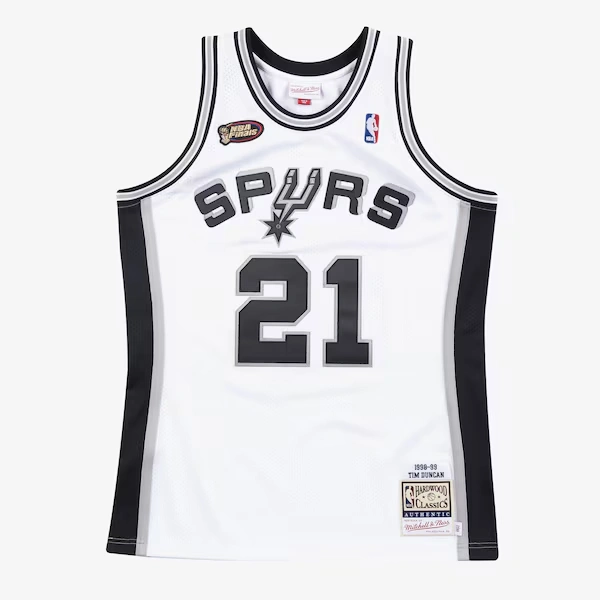 Tim Duncan San Antonio Spurs 1998-99 White Authentic Jersey