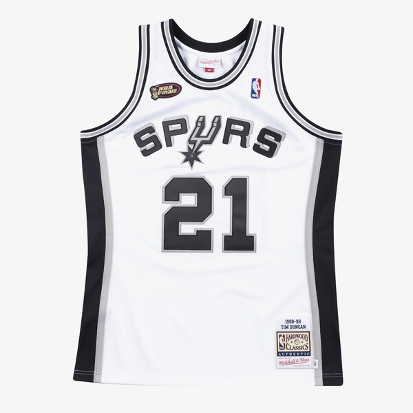 Tim Duncan San Antonio Spurs 1998-99 White Authentic Jersey