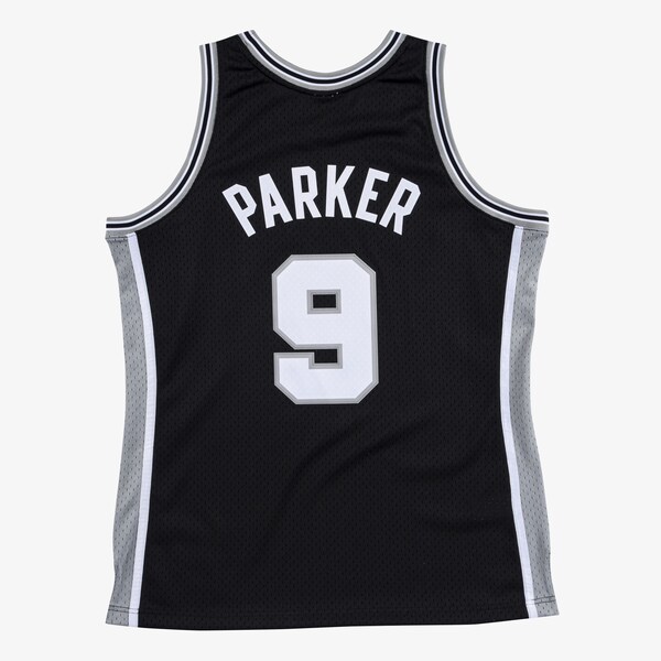 Men's Tony Parker Black San Antonio Spurs 2001/02 Hardwood Classics Swingman Player Jersey