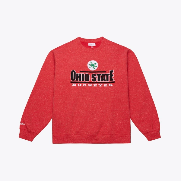 Ohio State Buckeyes Scarlet Throwback Fleece Sweatshirt