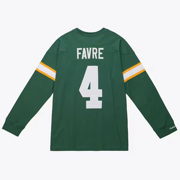 Brett Favre Green Bay Packers 1993 Green Retired Player Name & Number Long Sleeve T-Shirt 3 Brett Favre Green Bay Packers 1993 Green Retired Player Name & Number Long Sleeve T-Shirt