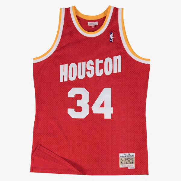 Hakeem Olajuwon Houston Rockets 1993-94 Red Swingman Player Jersey