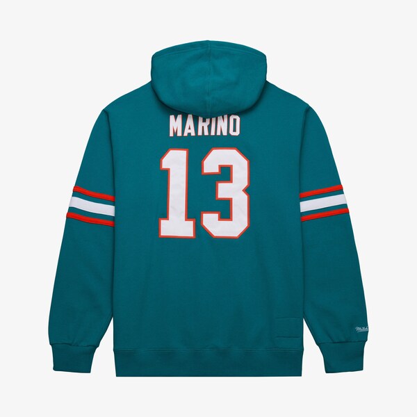 Dan Marino Miami Dolphins 1994 Aqua Name & Number Fleece Pullover Hoodie 3 Dan Marino Miami Dolphins 1994 Aqua Name & Number Fleece Pullover Hoodie