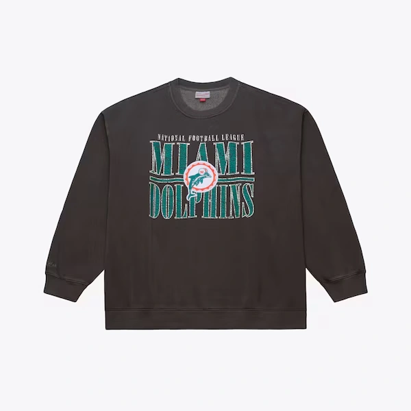 Miami Dolphins Charcoal Downtown Fleece Sweatshirt