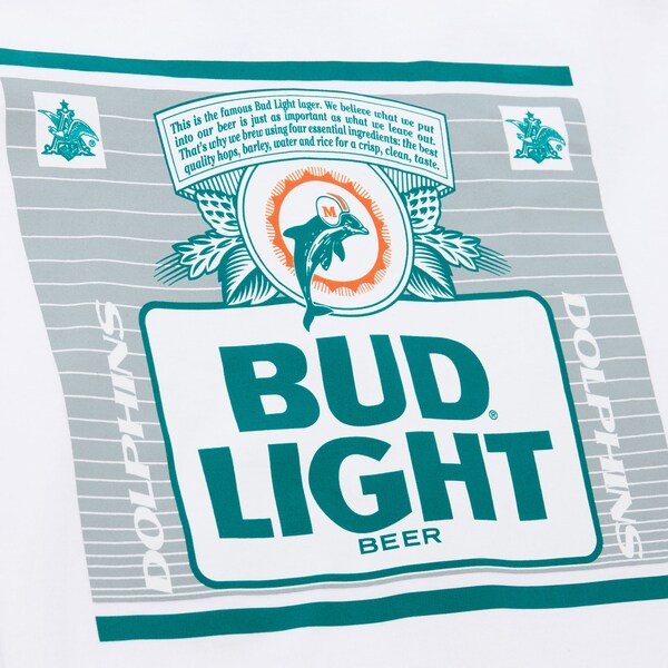 Miami Dolphins White NFL x Bud Light The Crest Pullover Sweatshirt