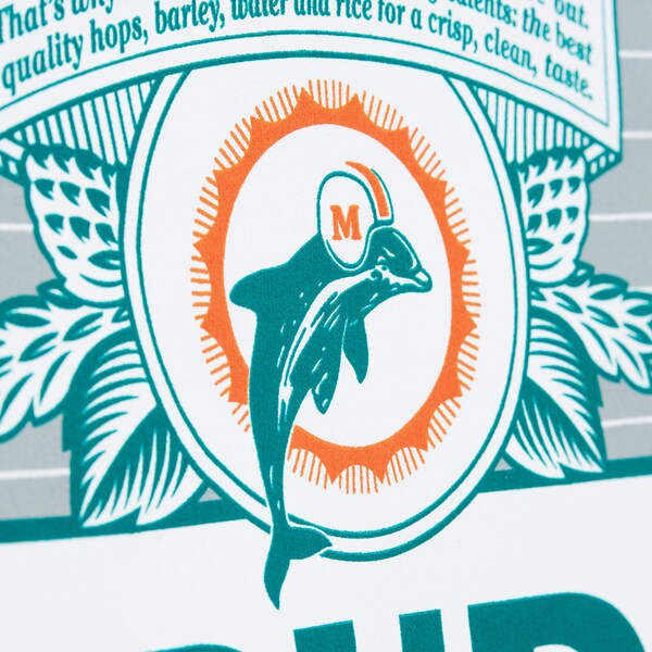 Miami Dolphins White NFL x Bud Light The Crest Pullover Sweatshirt