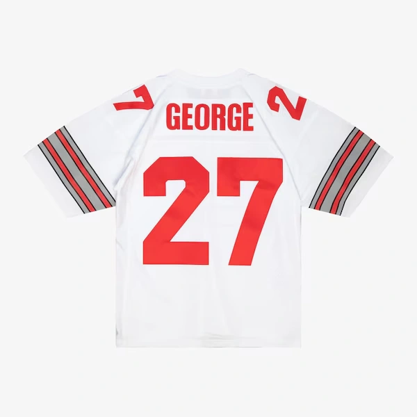 Eddie George Ohio State Buckeyes 1995 White Legacy Jersey