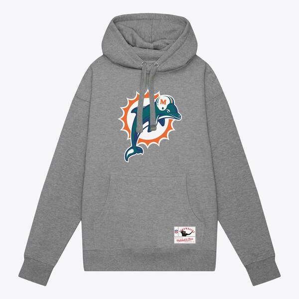Miami Dolphins Gray Basic Logo 3.0 Pullover Hoodie