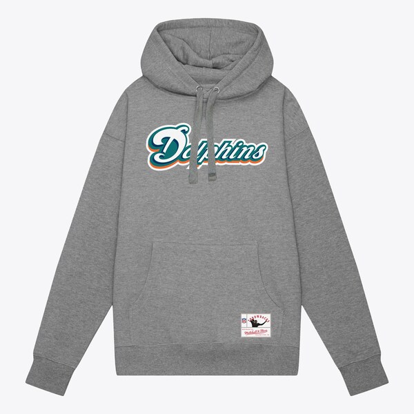 Miami Dolphins Gray Wordmark Pullover Hoodie
