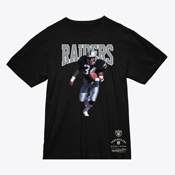 Bo Jackson Oakland Raiders Black Sideline Player T-Shirt
