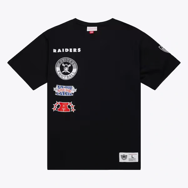 Oakland Raiders Black Out Vintage Logo Premium T-Shirt