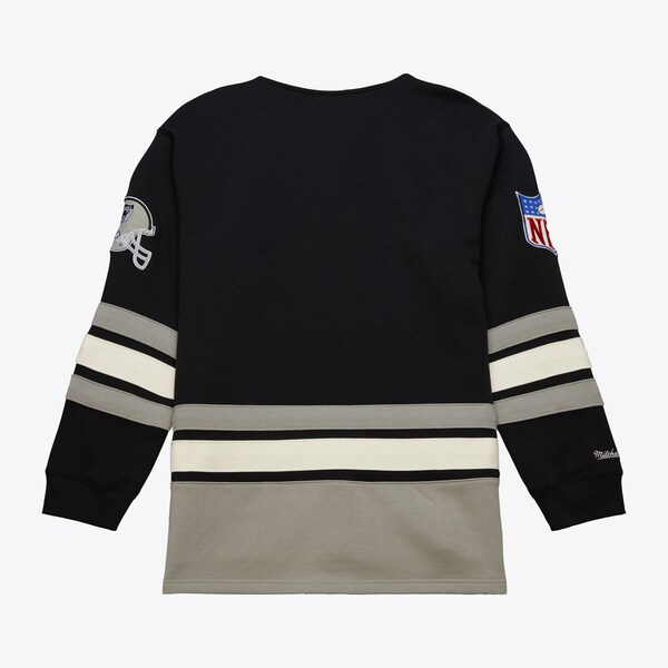 Oakland Raiders Black Lace-Up Pullover Sweatshirt