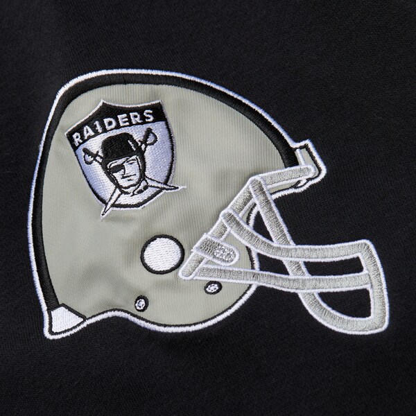 Oakland Raiders Black Lace-Up Pullover Sweatshirt