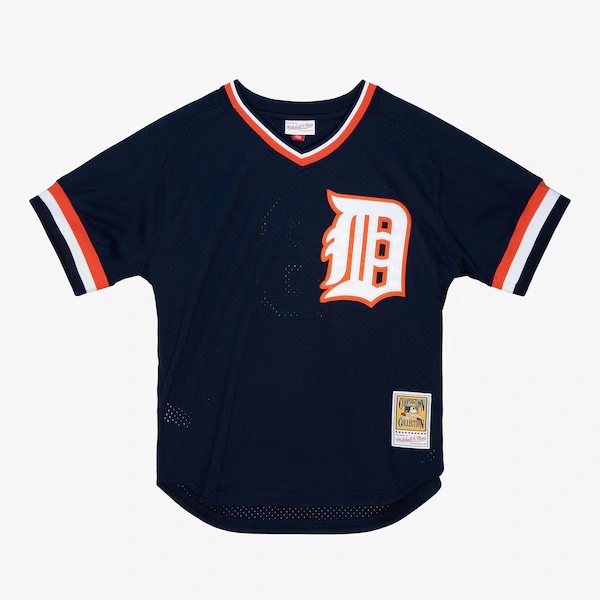 Men's Alan Trammell Detroit Tigers Navy 1984 Mesh Batting Practice Jersey