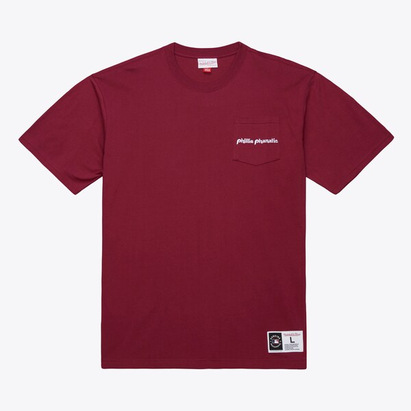 Philadelphia Phillies Burgundy Double Hit Mascot Pocket T-Shirt