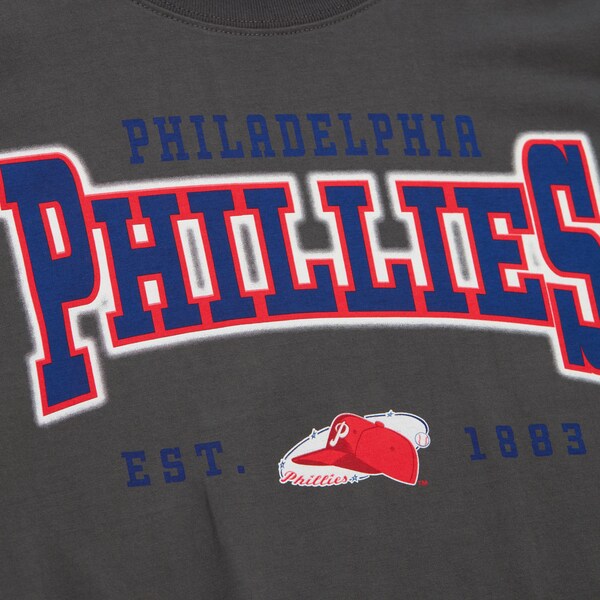 Women's Philadelphia Phillies Gray Logo Boyfriend T-Shirt